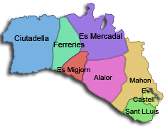 map of Menorca