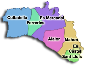 Menorca map